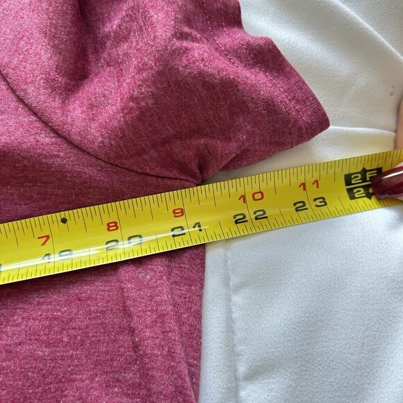 NWT Miselon Short Shirt Dress Womens Large Red Tie Scrunch Bottom - Picture 4 of 6